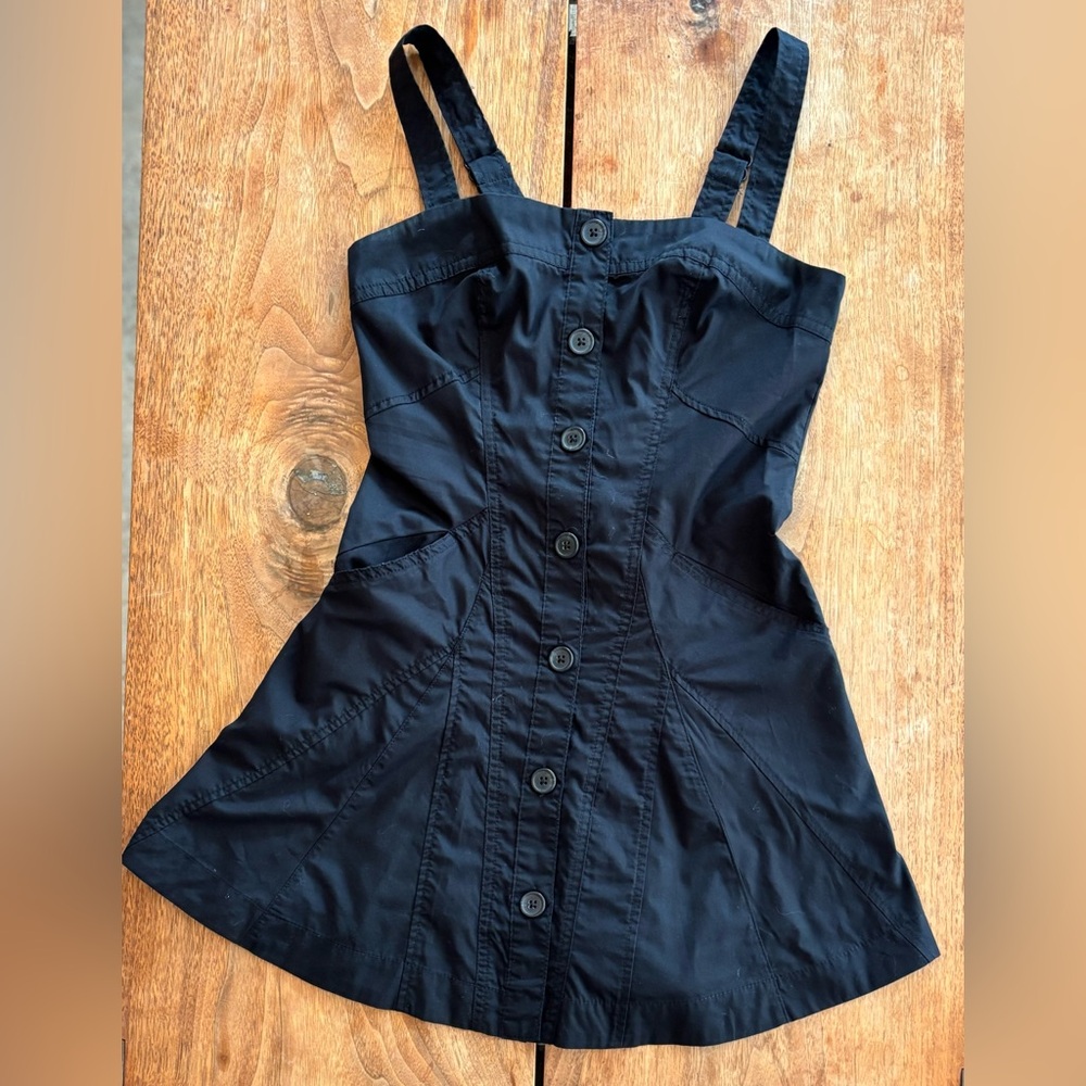 Urban Outfitters Black Button Down Mini Dress - Picture 5 of 12